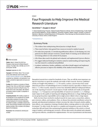 Four Proposals to Help Improve the Medical Research Literature