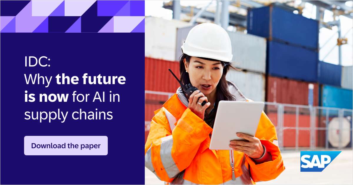 IDC: How to get maximum value from AI in your supply chain and operations