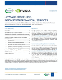 White paper: How AI is propelling innovation in financial services