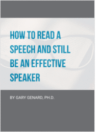 How to Read a Speech and Still be an Effective Speaker