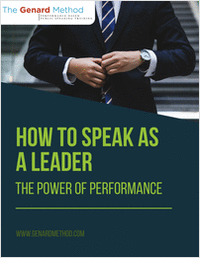 How To Speak as a Leader - The Power of Performance