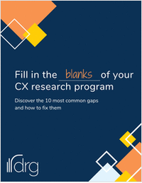 Fill in the Blanks of Your CX Research Program