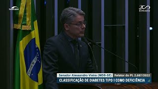 Senado aprova projeto que classifica diabetes tipo 1 como deficiência