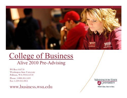 College of Business - Washington State University