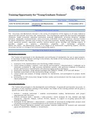 Structure and Mechanisms Engineering - ESA