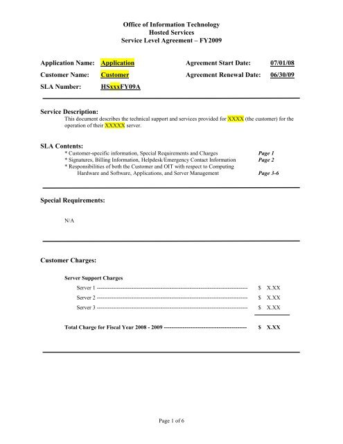 1 Page Service Agreement Template