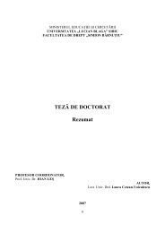 TEZĂ DE DOCTORAT Rezumat - Doctorate ULBS