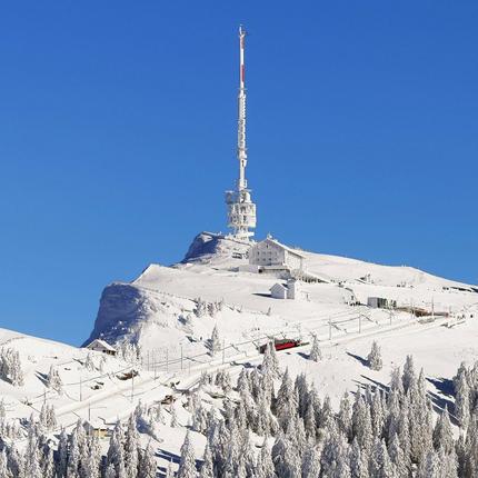 SRG-Sendemasten: Der UKW-Sendemast auf der Rigi