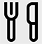 Fork and knife icon