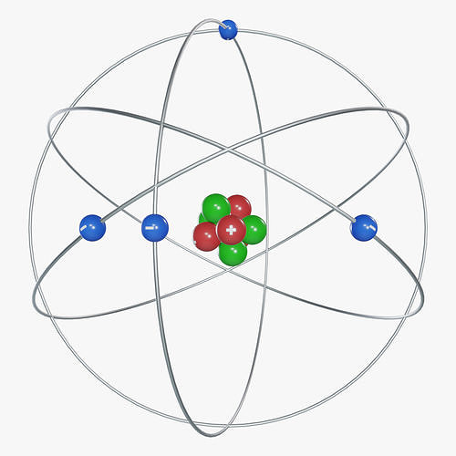 Atom Nuclear Model - Rutherford 3D model animated | CGTrader