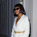 Naomi Campbell Arrives at Her Book Signing at Librairie 7L in St. Germain