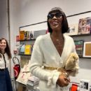 Naomi Campbell Arrives at Her Book Signing at Librairie 7L in St. Germain