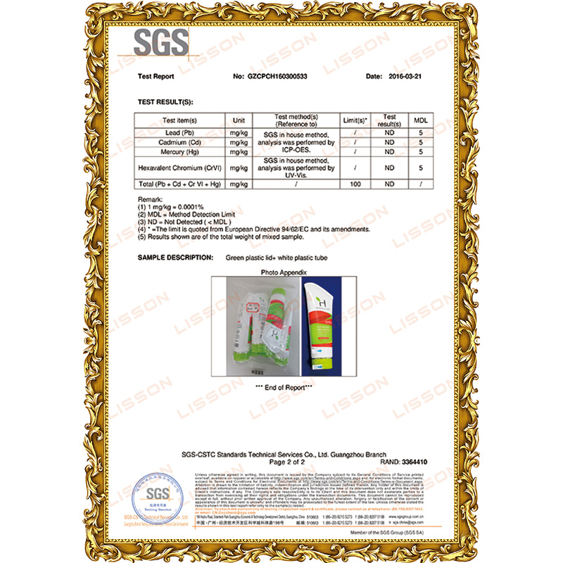 SGS test report