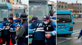 Custer arrolla fiscalizadores e intenta darse a la fuga con sus pasajeros - VIDEO