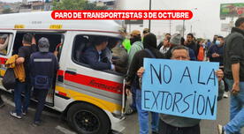 ¿Este jueves 3 de octubre habrá paro de transportistas en Lima y Callao? Gremio toma tajante decisión