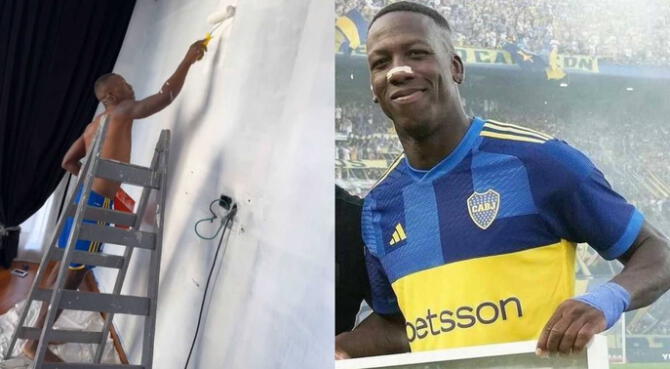 Luis Advíncula mostró que no solo la conoce en el fútbol, otro de sus hobbies es pintar.