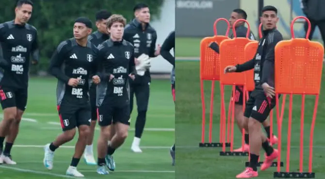 Maxloren Castro y Luis Ramos entrenan bajo las órdenes de Jorge Fossati.