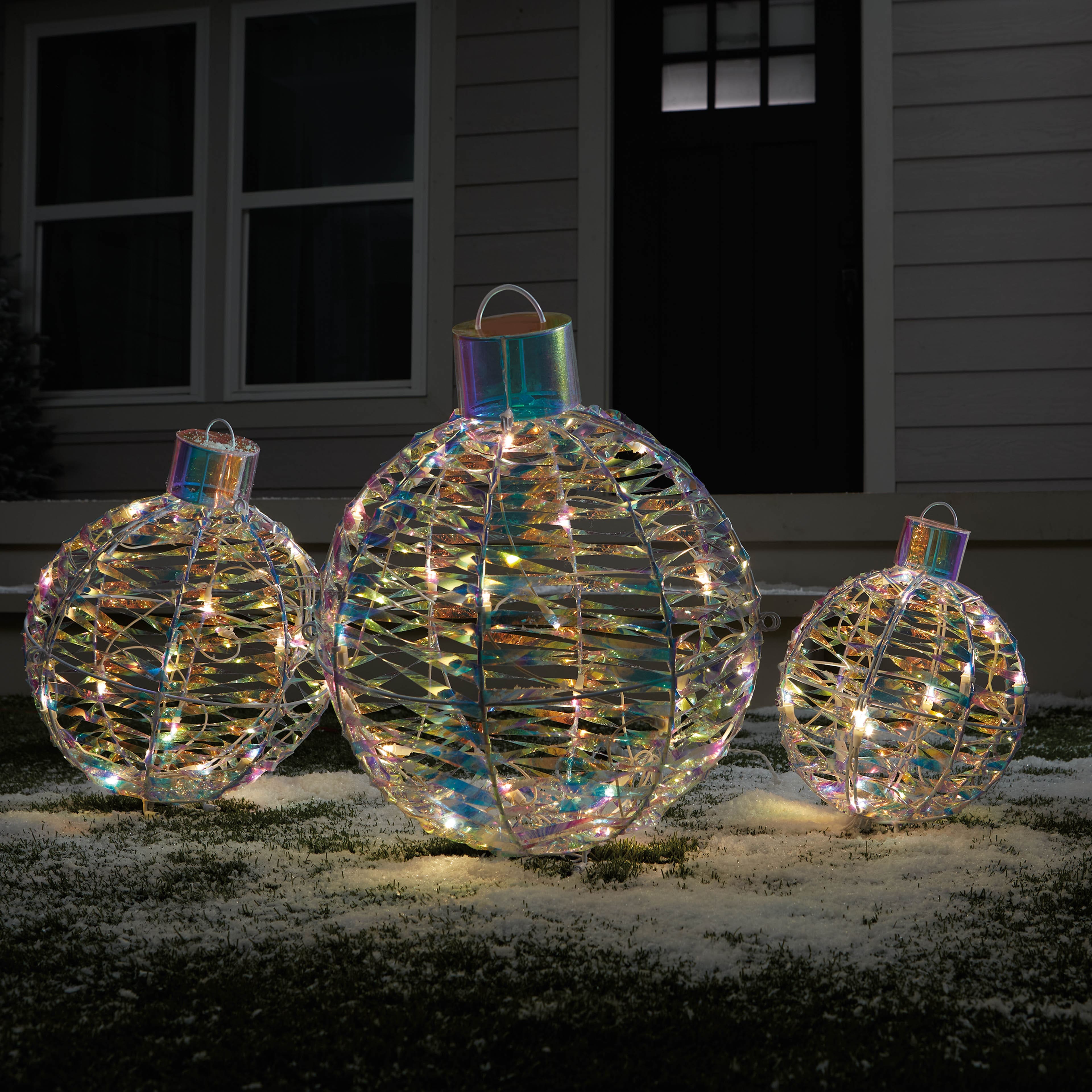 3ct. Lighted Iridescent Ornaments by Ashland&#xAE;