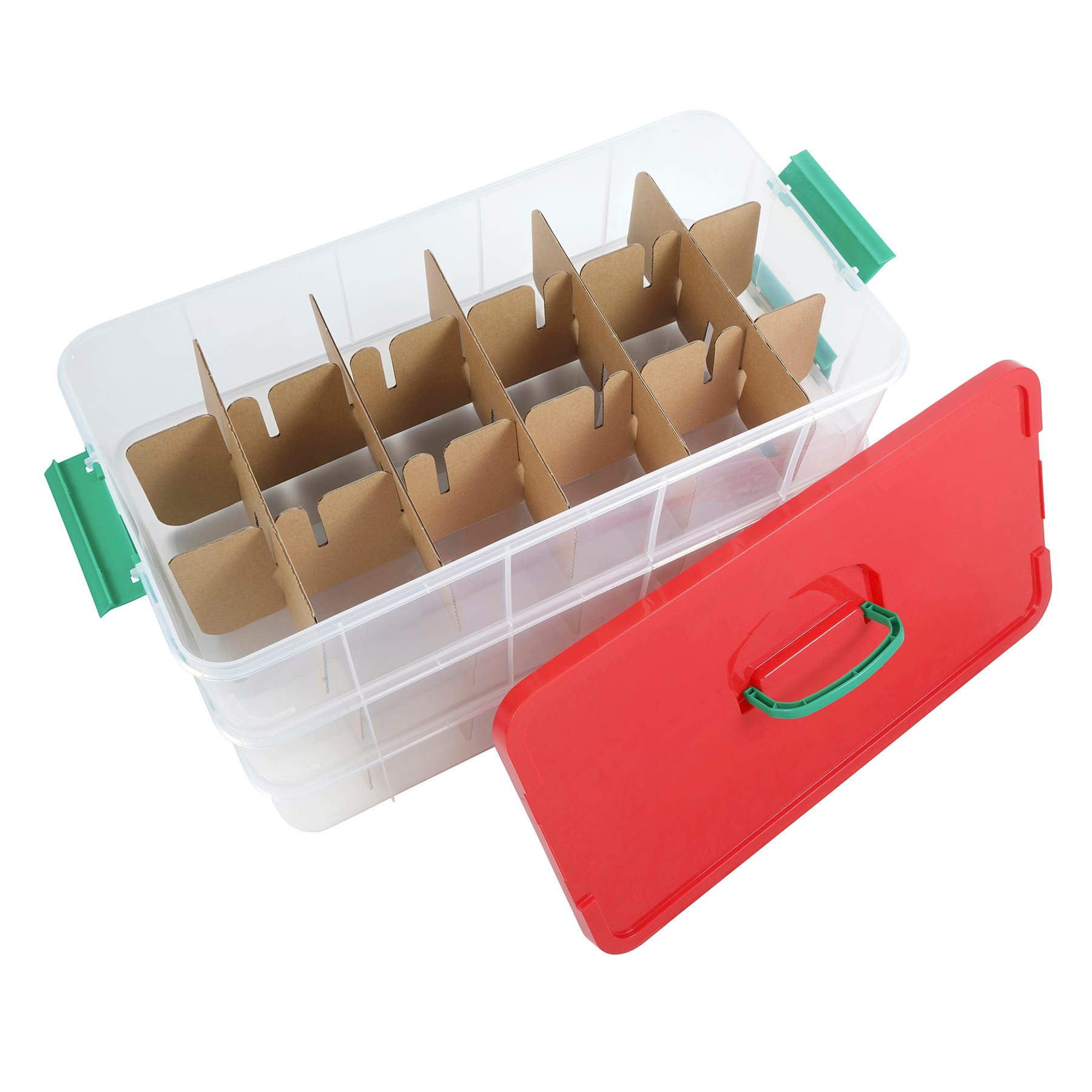 3-Layer Christmas Ornament Storage Box by Simply Tidy&#x2122;