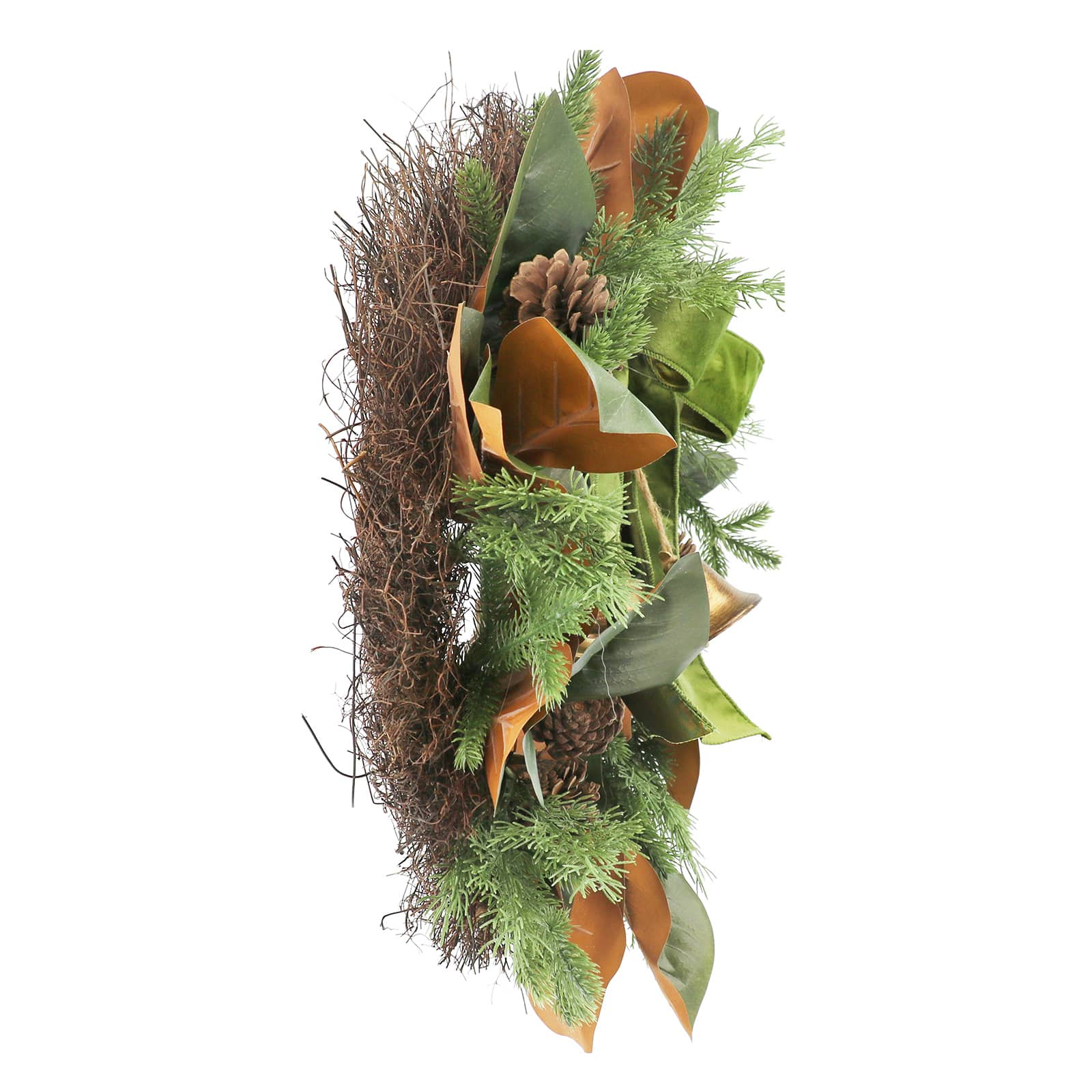 22&#x22; Magnolia Leaves, Pine &#x26; Bell Wreath by Ashland&#xAE;