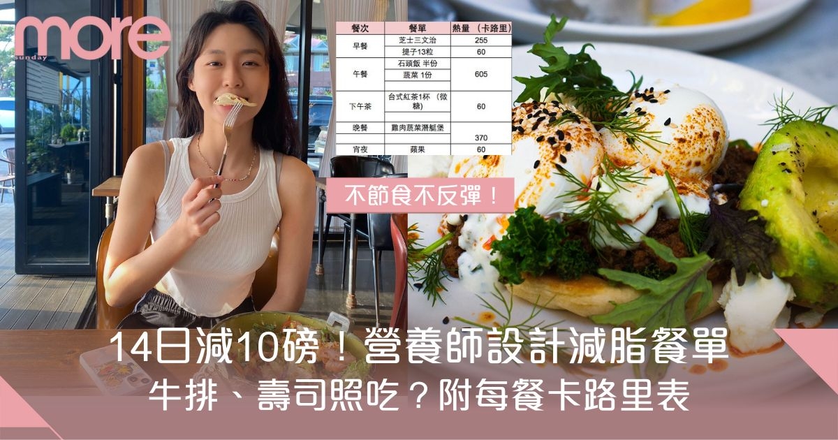 減肥餐單｜營養師健康有效減脂食譜＋卡路里公開！14日減10磅不反彈