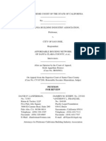 Petition For Review, California Building Industry Ass'n v. City of San Jose, No. - (July 15, 2013)