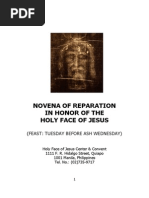 First Day: Novena of Reparation in Honor of The Holy Face of Jesus