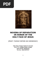 Second Day: Novena of Reparation in Honor of The Holy Face of Jesus