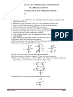 Anallysis and Design of Analog Integrated Circuits Questions