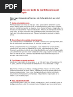 Los 21 Secretos Del Exito de Los Millonarios Por Esfuerzo Propio