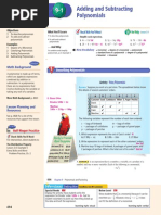 Adding and Subtracting Polynomials