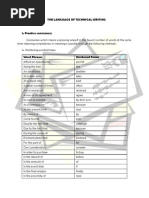 The Language of Technical Writing