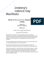 Allen Ginsberg. Independence Day Manifesto