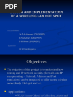 Design and Implementation of A Wireless Lan Hot Spot