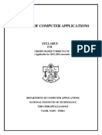 Master of Computer Applications: Syllabus