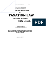 Taxation Bar Q&A 1994-2006