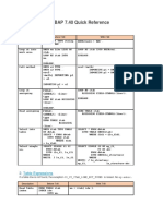 ABAP 7.40 Quick Reference