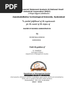 Sindhu Project On Financial Statement Analysis