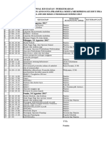 Jadwal Kegiatan Perkemahan HUT Pramuka 2017