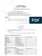 Steam Tables Practice Examples