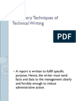 Expository Techniques of Technical Writing