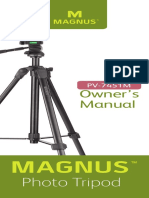 Photo Tripod: Owner's Manual