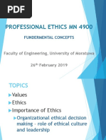 Professional Ethics MN 4900: Fundermental Concepts