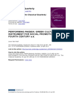 Performing Paideia - Greek Culture As An Instrument For Social Promotion in The Fourth Century A. D. (Classical Quarterly, 2013)