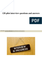 120 Pilot Interview Questions and Answers