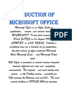 Introduction of Microsoft Office