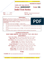 JRF Mock Test - Agronomy-No Answer