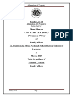 Dr. Shakuntala Misra National Rehabilitation University: Family Law-II Alienation of Property Mansi Maurya