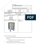 Table (.) Wastewater Storage Tank (STO1)