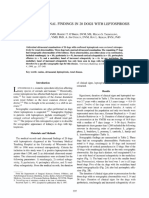 Sonographic Renal Findings in 20 Dogs With Leptospirosis: Steinberg, BVSC